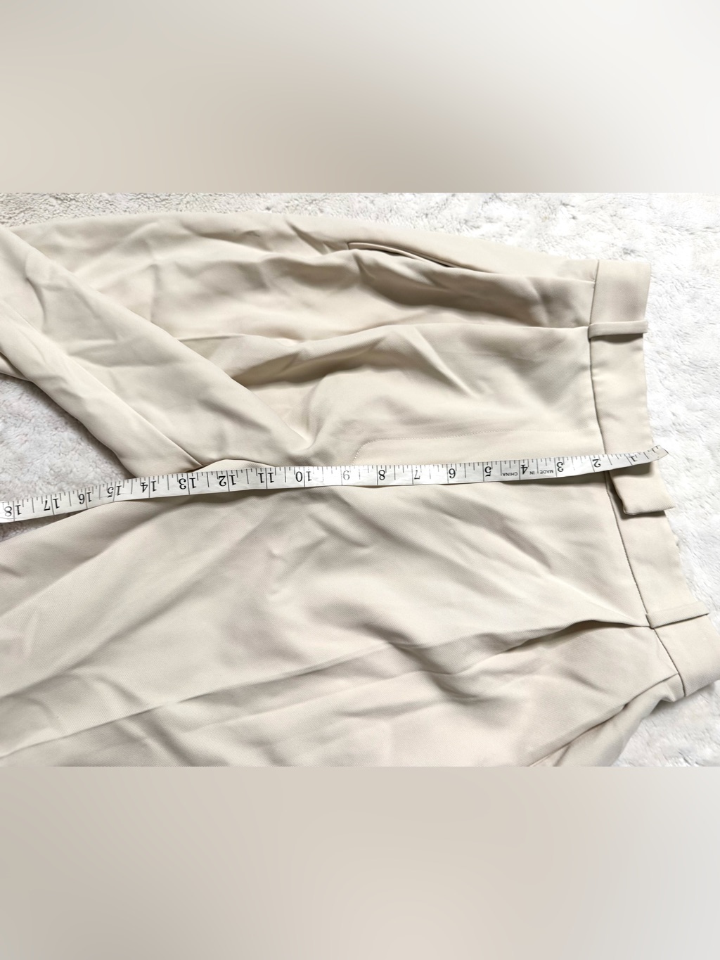 Re Ona Revolve The Bobbi Pleated Trouser High-Waist Cream Pant — image 6 of 8